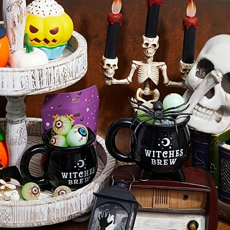 1pc Halloween Witches Brew Cauldron Coffee Mug