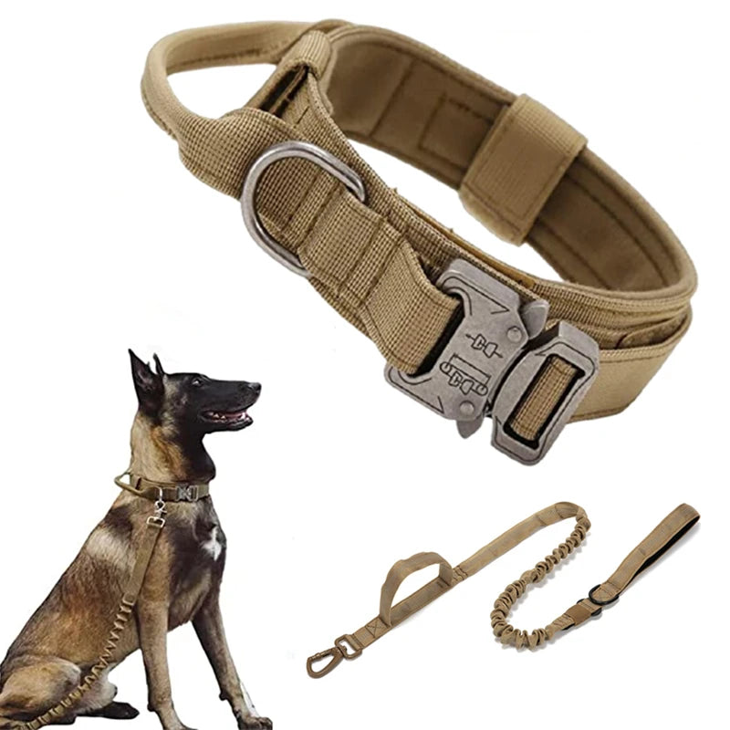 Dog Collar Durable Tactical Leash Set Adjustable