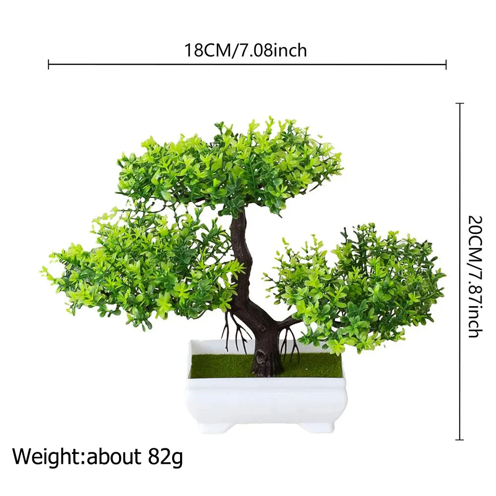 Artificial Plastic Plants Bonsai Small Tree Pot