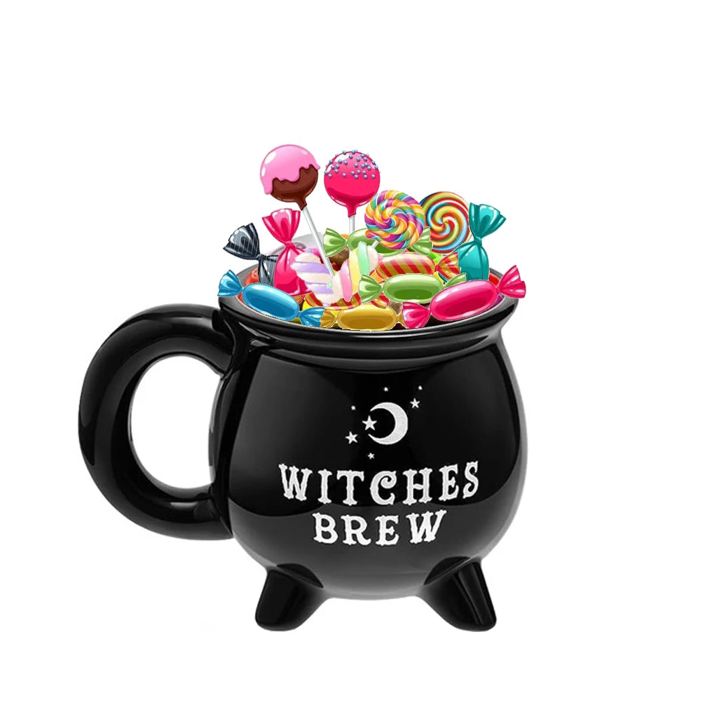 1pc Halloween Witches Brew Cauldron Coffee Mug