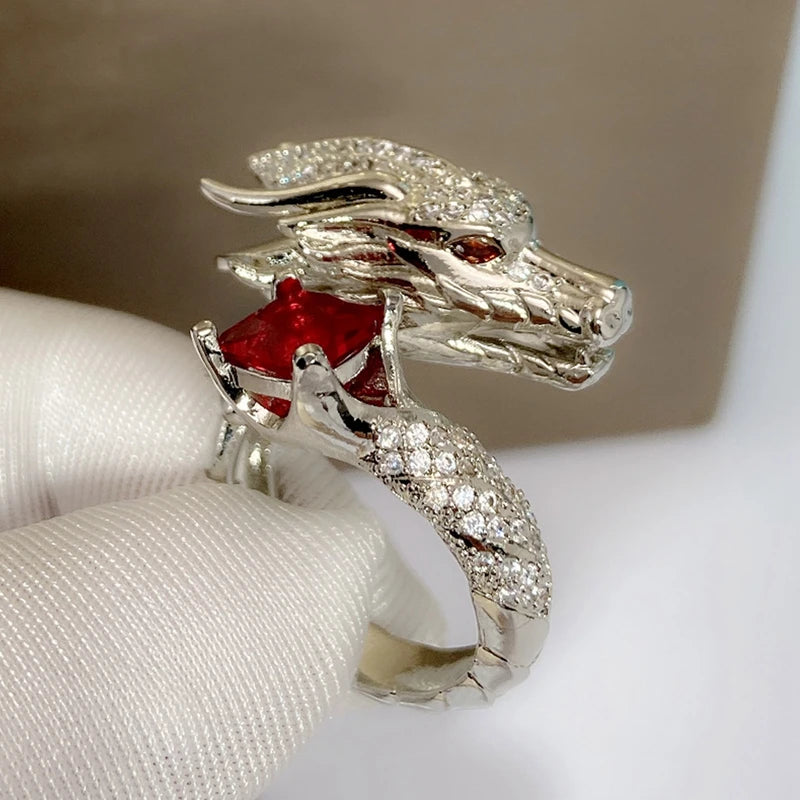 Handmade Silver Dragon Ring