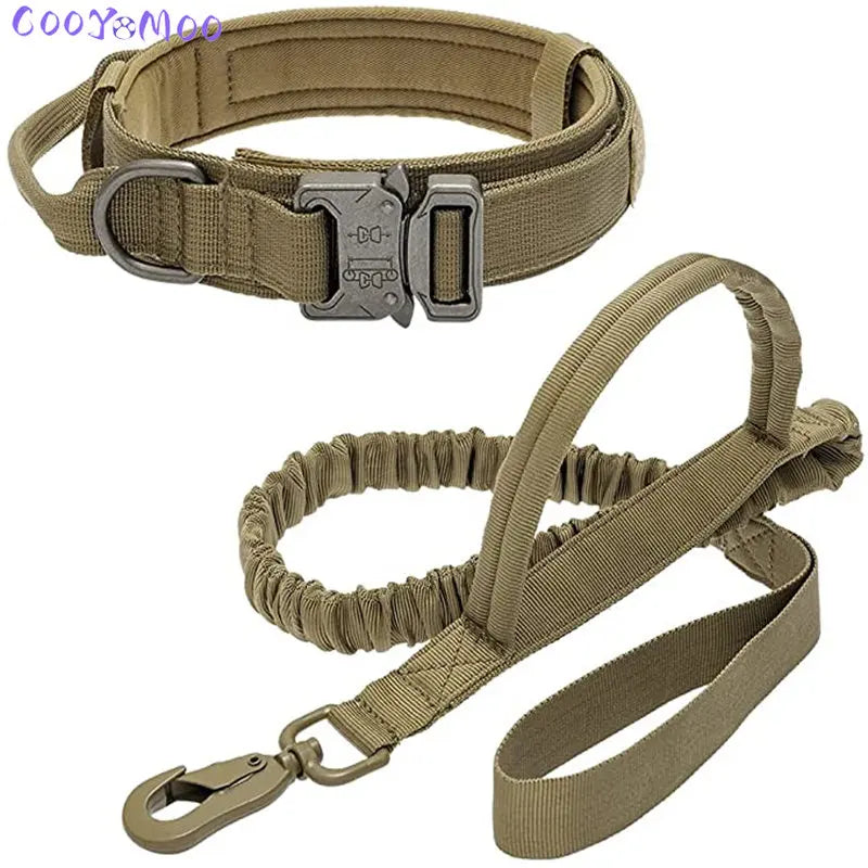 Dog Collar Durable Tactical Leash Set Adjustable