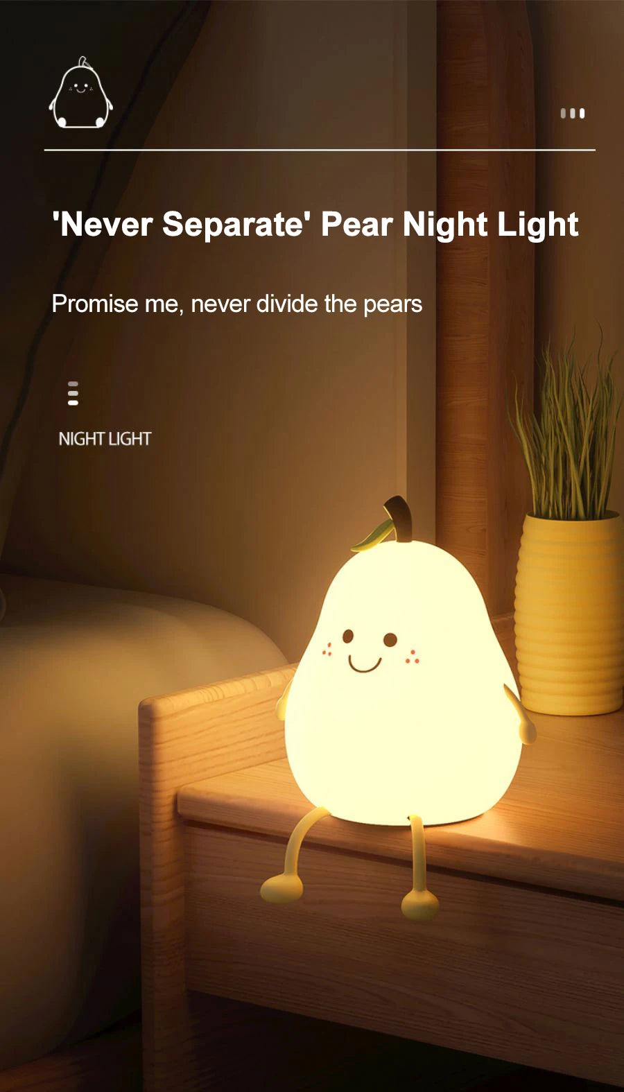 LED Pear Fruit Night Light