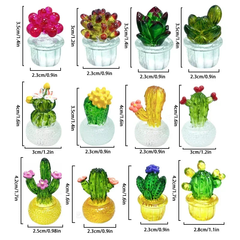 Mini Cactus Figurines Ornaments