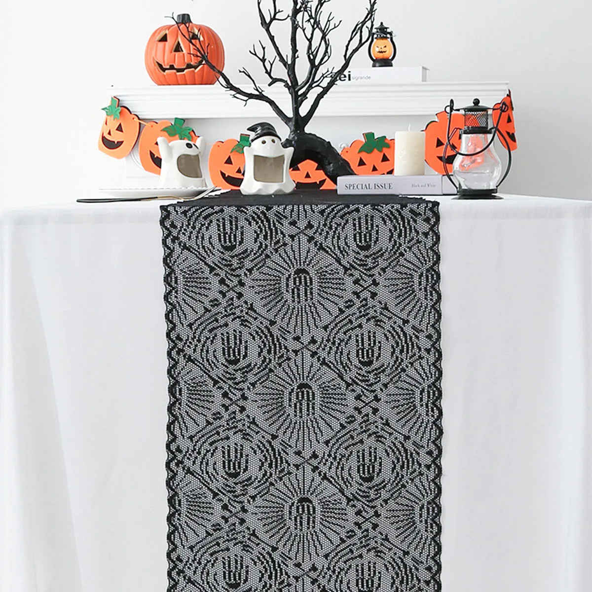 Halloween Black Lace Placemat