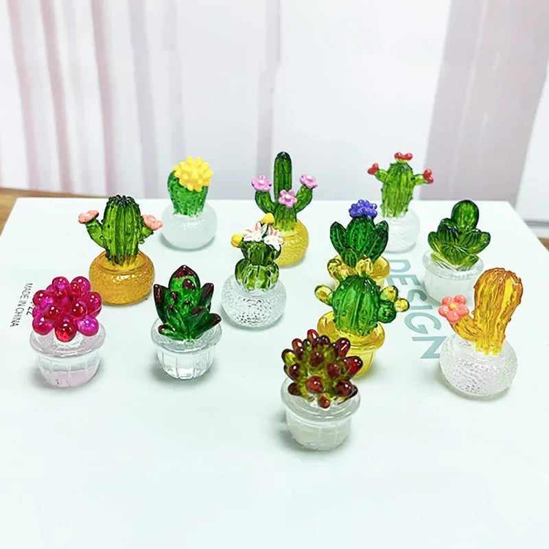 Mini Cactus Figurines Ornaments