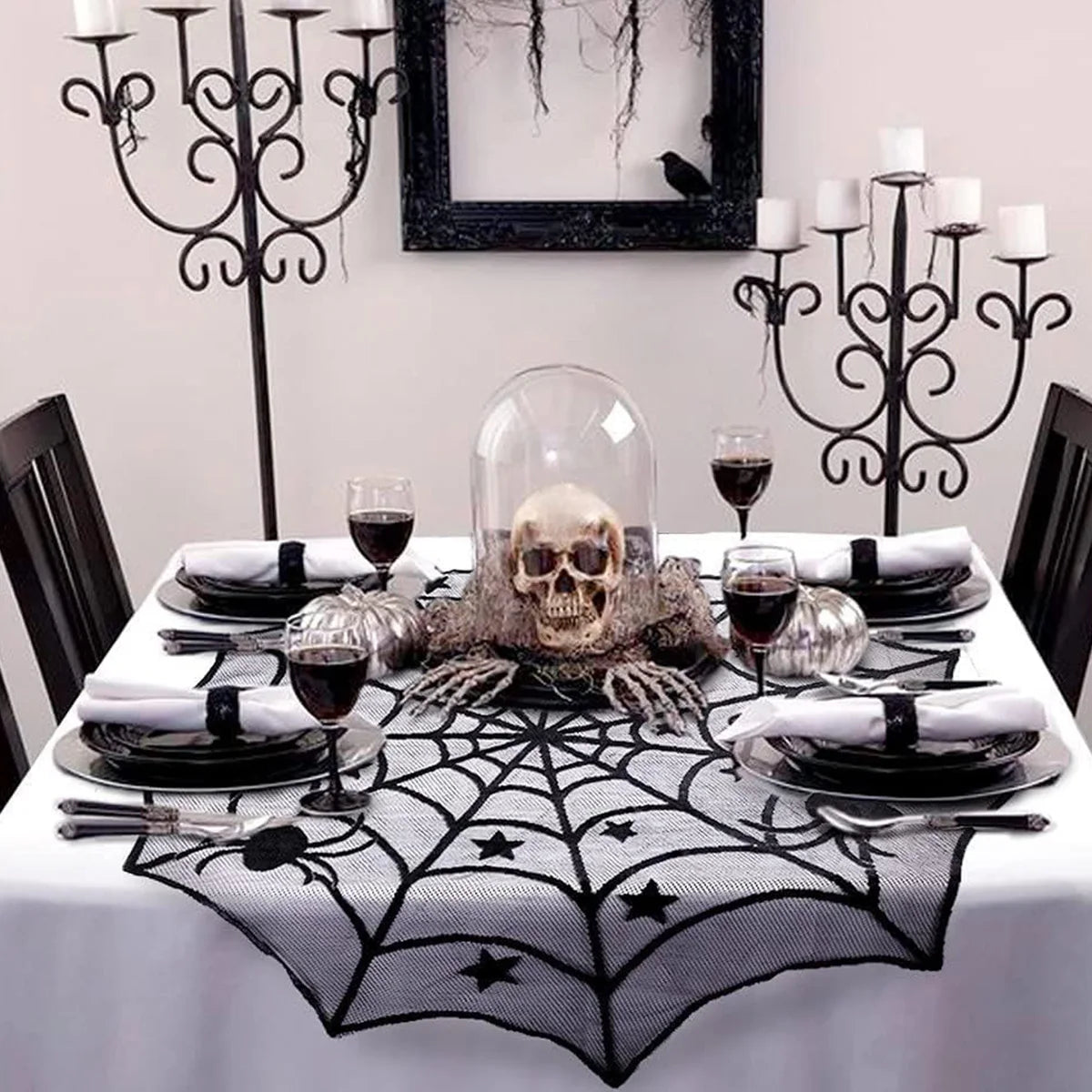 Halloween Black Lace Placemat