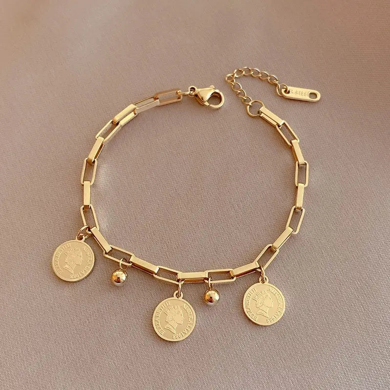 1pcs Gold-color Bracelet Hip Hop